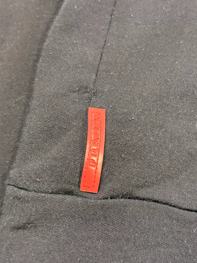 SS2010 Prada Black Linea Rossa Zip-up Hoodie aPWblaI 8