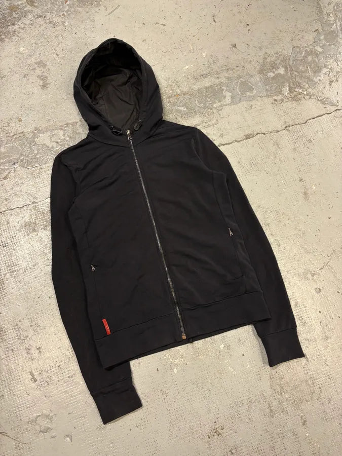 SS2010 Prada Black Linea Rossa Zip-up Hoodie aPWblaI 3