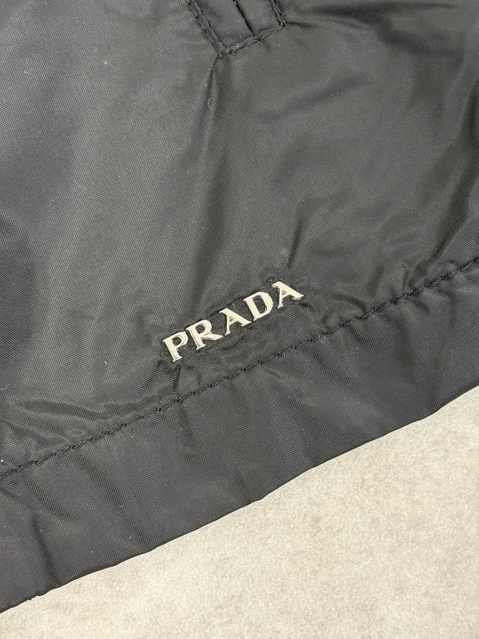 SS2010 Prada Black Nylon Multi Zips Bomber Jacket WAtZtNV 9