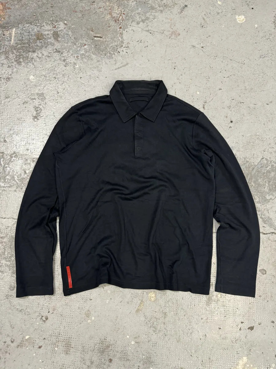 SS2010 Prada Dark Linea Rossa Polo Shirt qcxrvGS 0