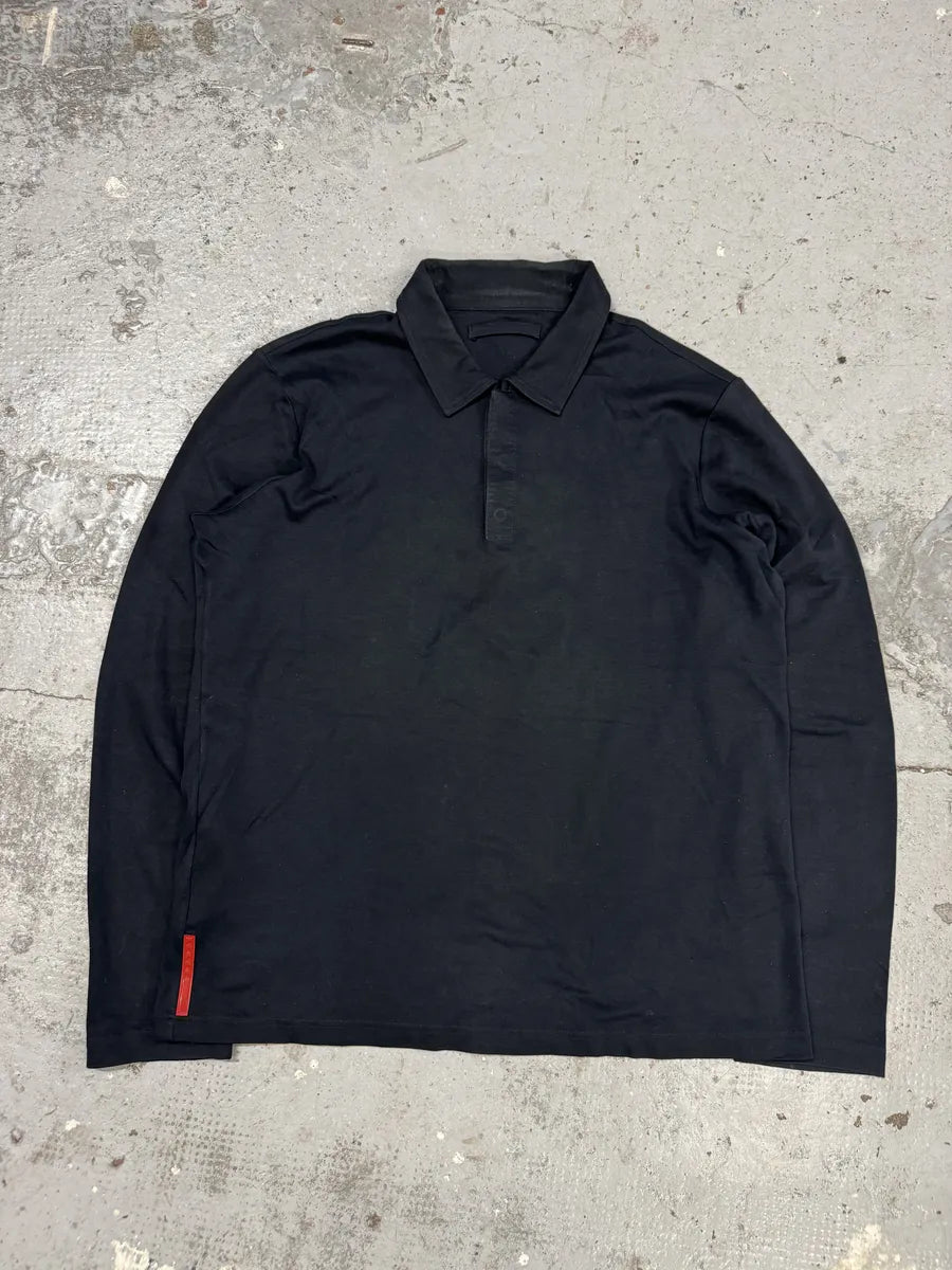 SS2010 Prada Dark Linea Rossa Polo Shirt qcxrvGS 2