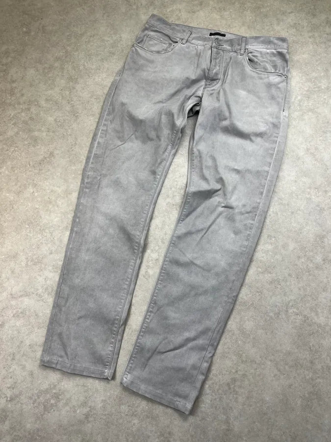 SS2010 Prada Light Grey Straight Leg Denim Jeans jMQrgsY 4