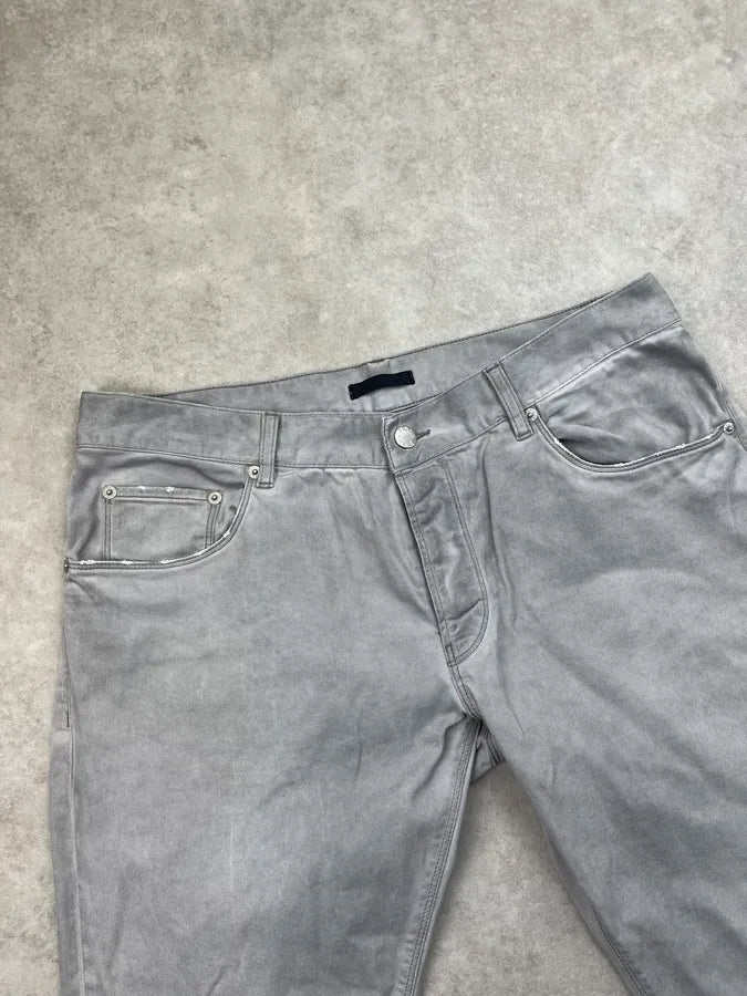 SS2010 Prada Light Grey Straight Leg Denim Jeans jMQrgsY 5