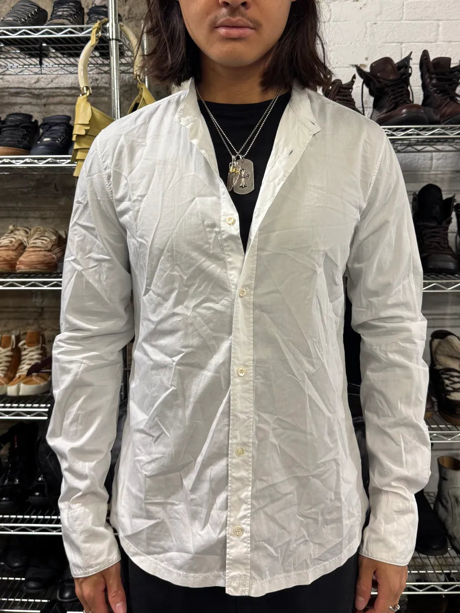 SS2010 Prada White Buttoned Mao Shirt (M) pnIRCzz 1