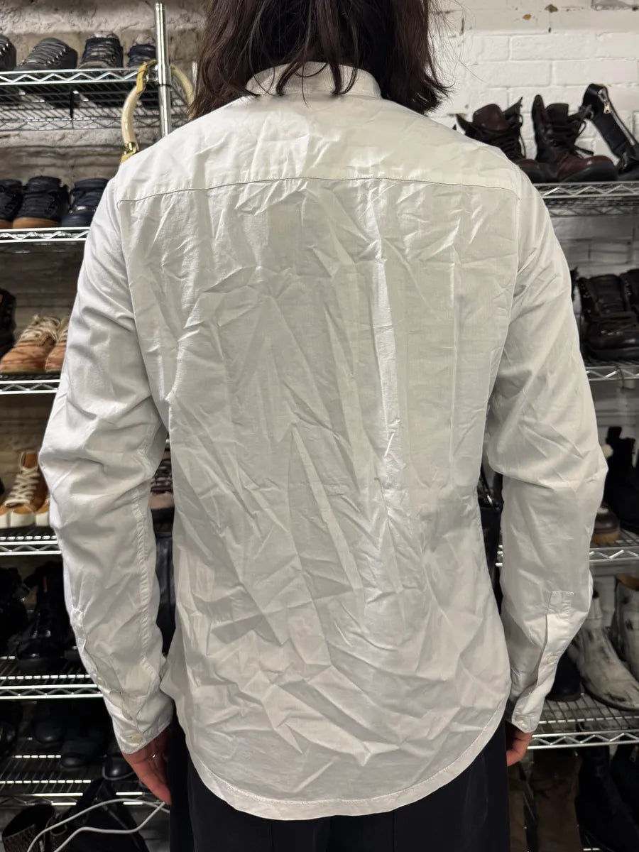 SS2010 Prada White Buttoned Mao Shirt (M) pnIRCzz 2