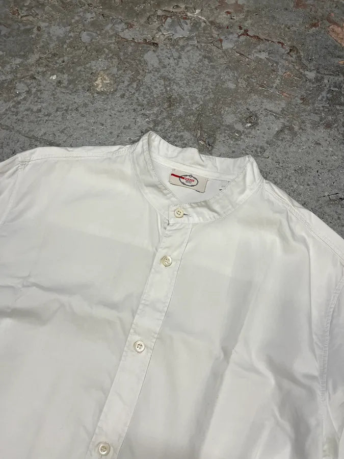 SS2010 Prada White Buttoned Mao Shirt (M) pnIRCzz 3