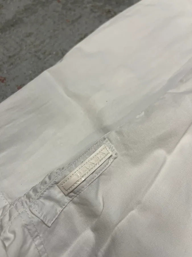 SS2010 Prada White Buttoned Mao Shirt (M) pnIRCzz 4