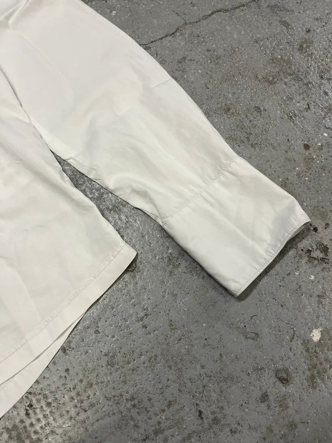 SS2010 Prada White Buttoned Mao Shirt (M) pnIRCzz 5