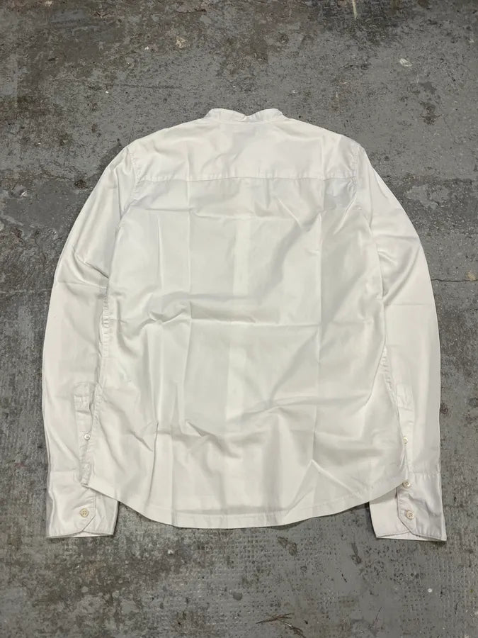 SS2010 Prada White Buttoned Mao Shirt (M) pnIRCzz 6