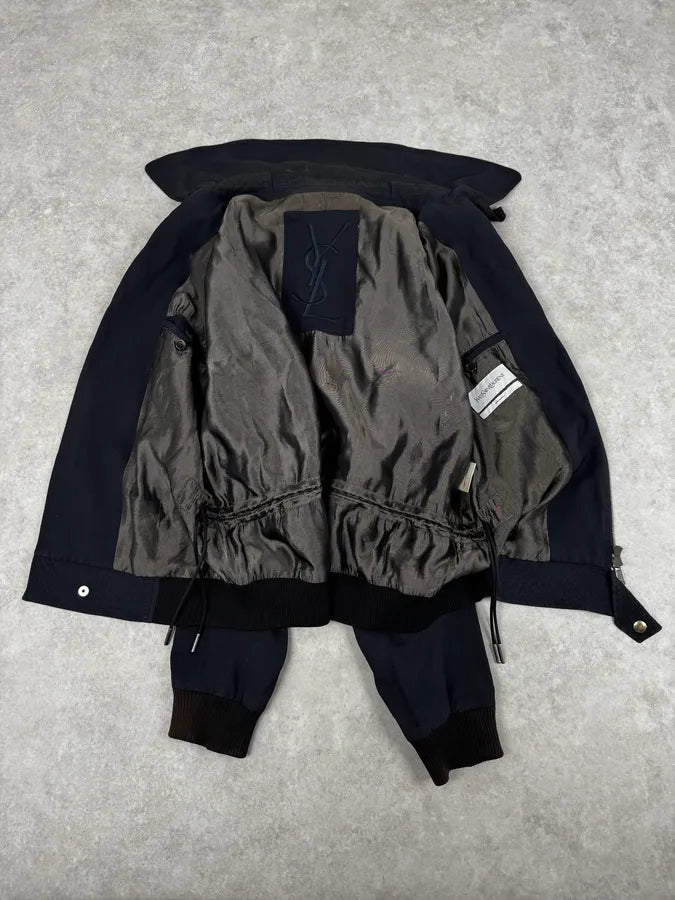 SS2010 Yves Saint Laurent Navy Light Bomber Jacket eFdVhat 7