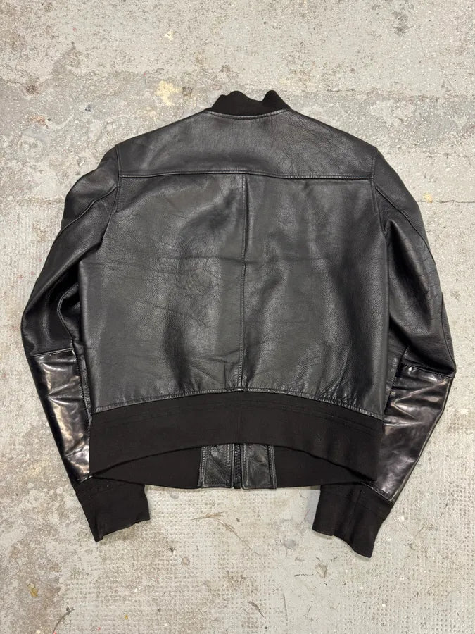 SS2011 Acne Studios Black Padded Bomber Leather Jacket OkMMfgC 4
