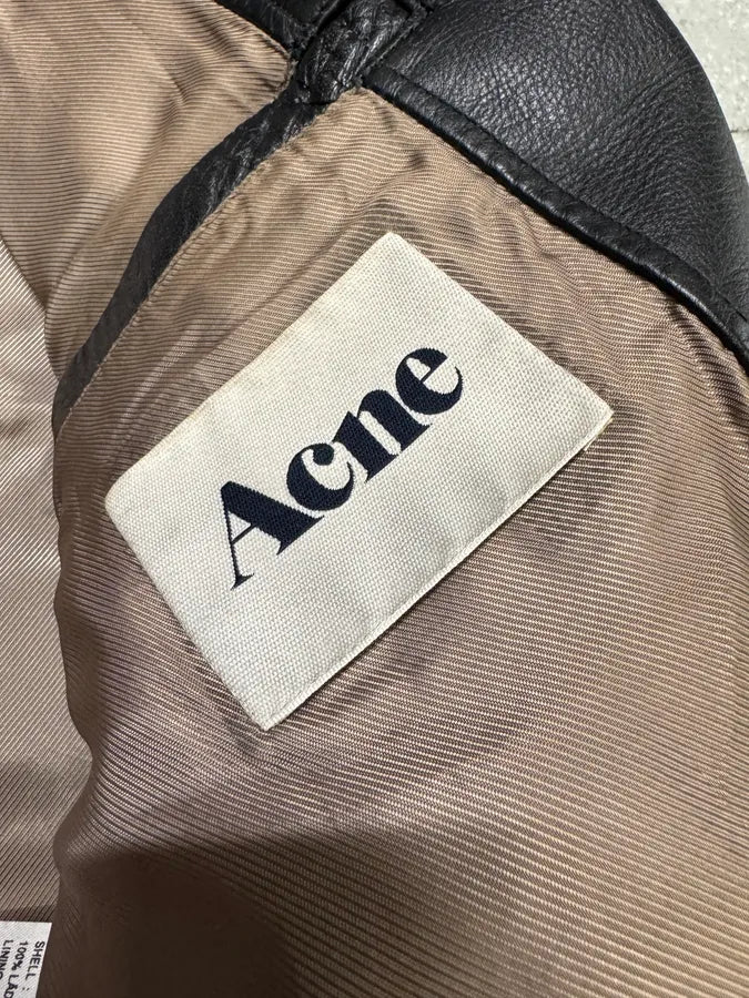 SS2011 Acne Studios Black Padded Bomber Leather Jacket OkMMfgC 7