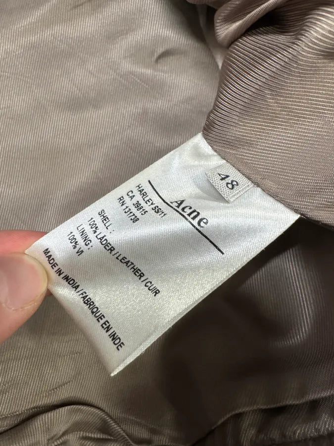 SS2011 Acne Studios Black Padded Bomber Leather Jacket OkMMfgC 8