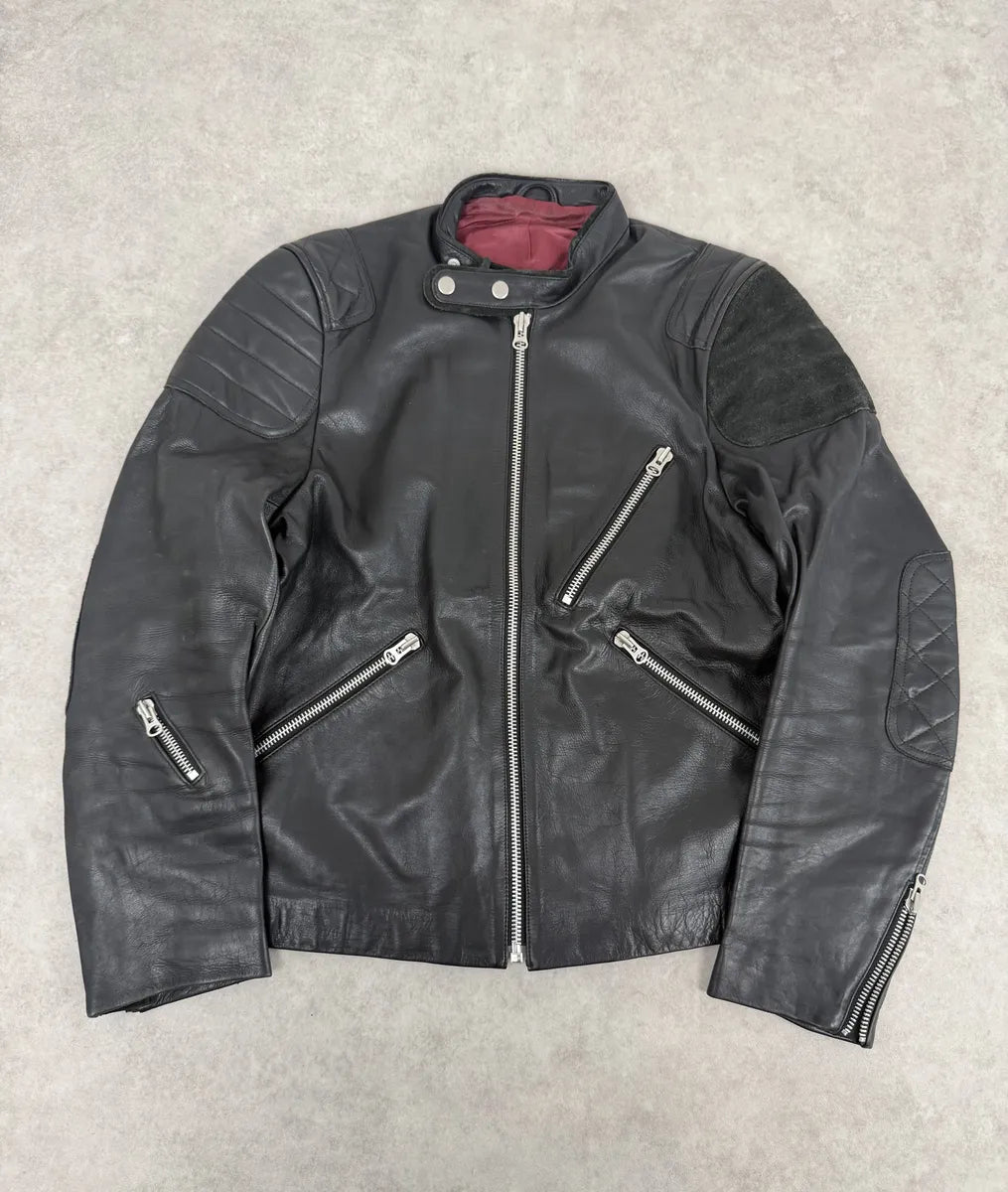 SS2011 Acne Studios Oliver Biker Black Leather Jacket iPOahHa 0