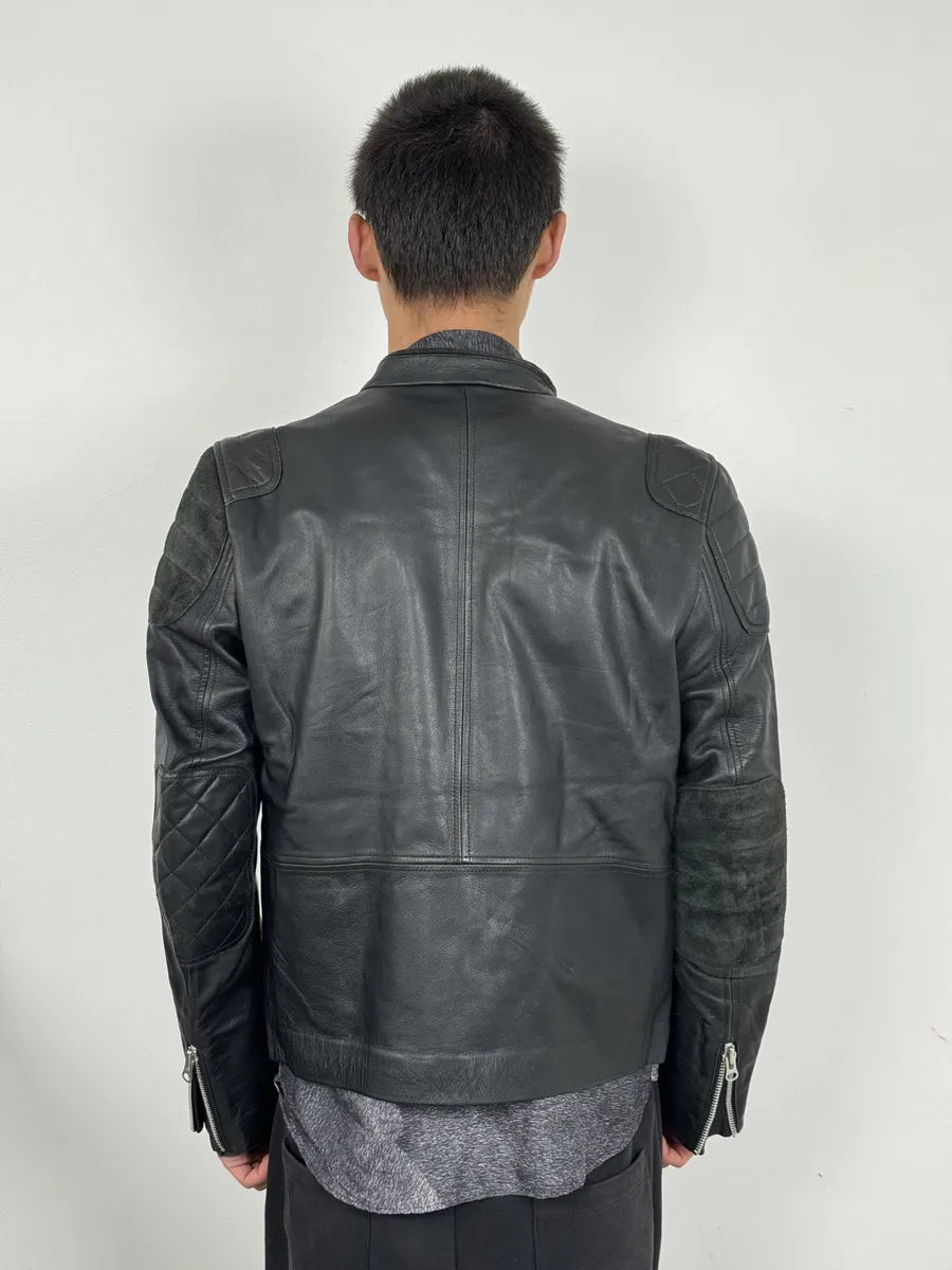 SS2011 Acne Studios Oliver Biker Black Leather Jacket iPOahHa 2
