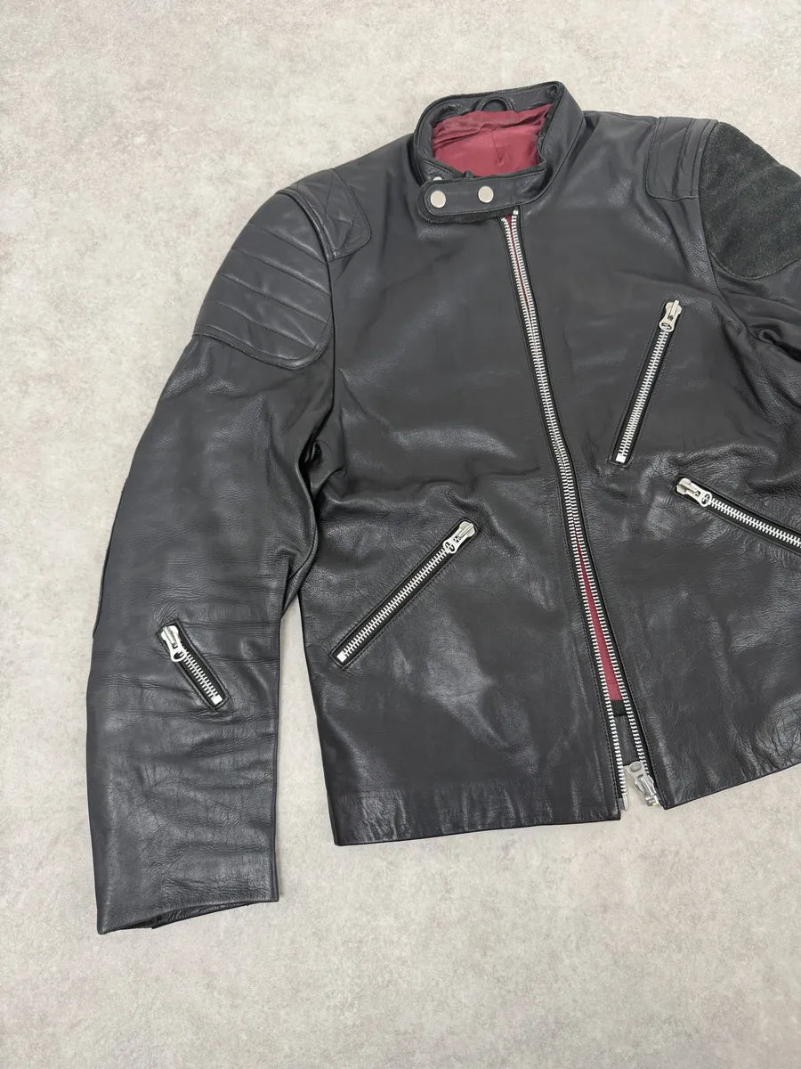 SS2011 Acne Studios Oliver Biker Black Leather Jacket iPOahHa 4