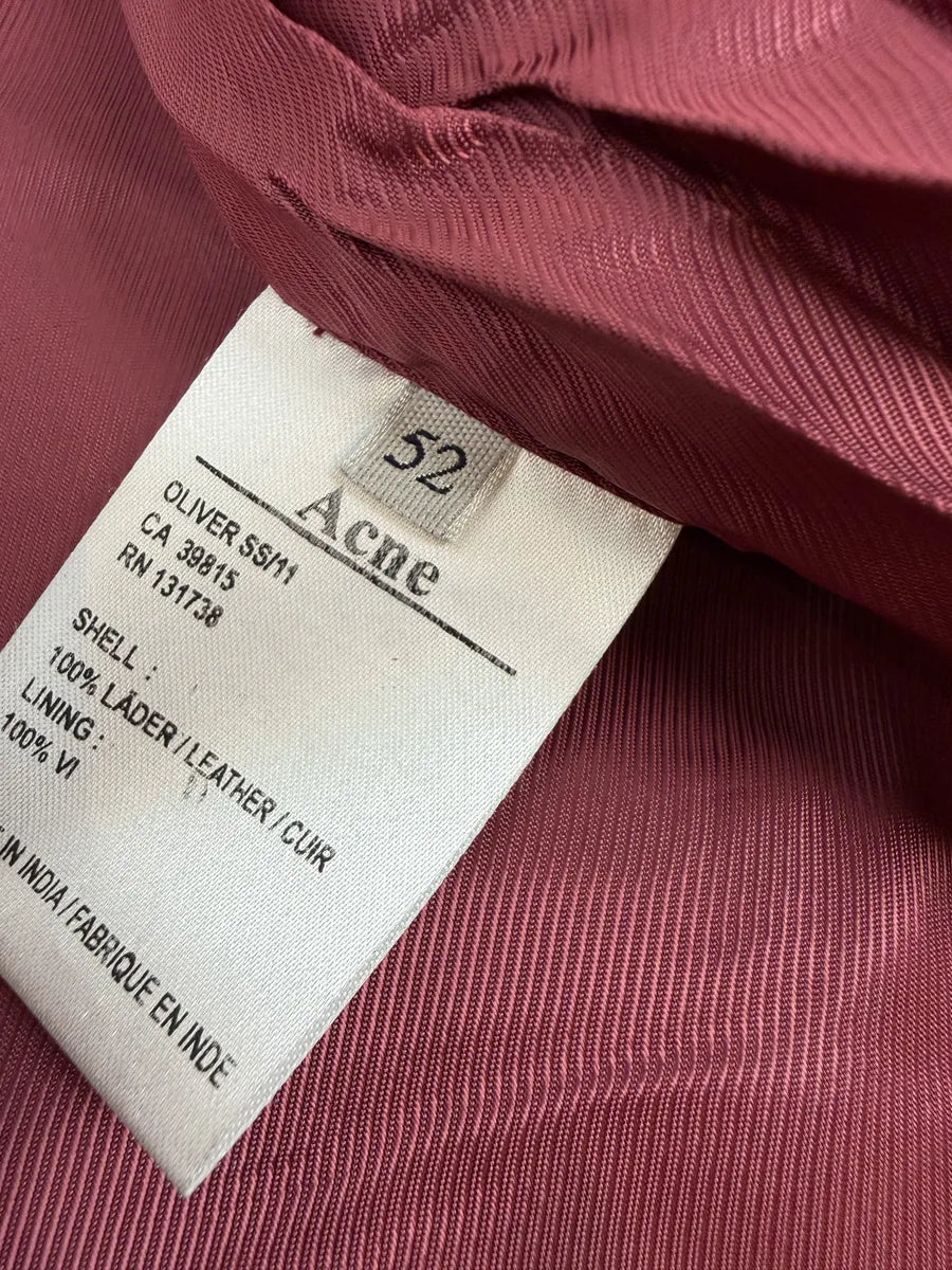 SS2011 Acne Studios Oliver Biker Black Leather Jacket iPOahHa 6