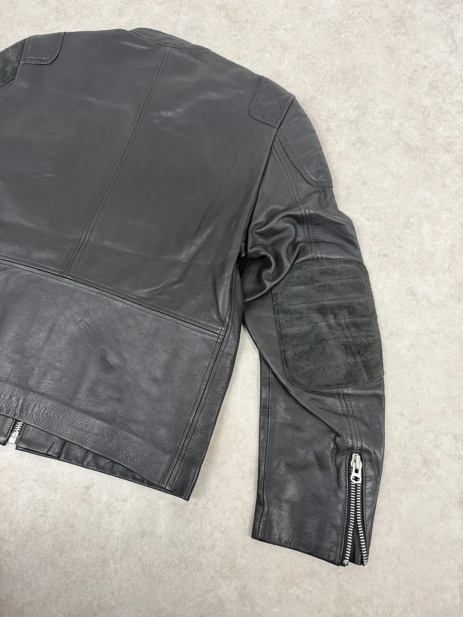 SS2011 Acne Studios Oliver Biker Black Leather Jacket iPOahHa 9