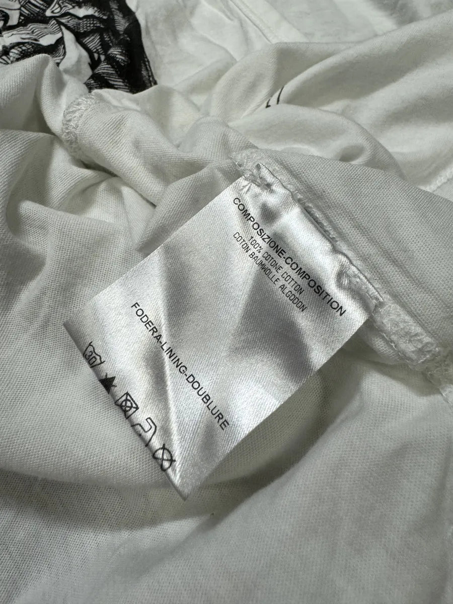 SS2011 Alexander McQueen Black & White Eagle V Neck T-Shirt VmZgZtI 5