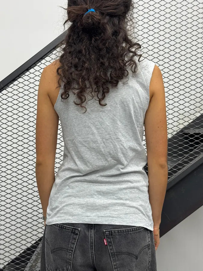 SS2011 Alexander McQueen Grey Dragon Embroidered Tank Top uVLFsCO 2