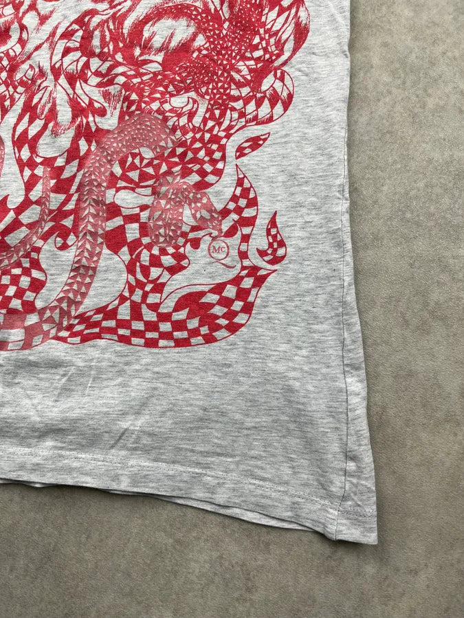 SS2011 Alexander McQueen Grey Dragon Embroidered Tank Top uVLFsCO 7