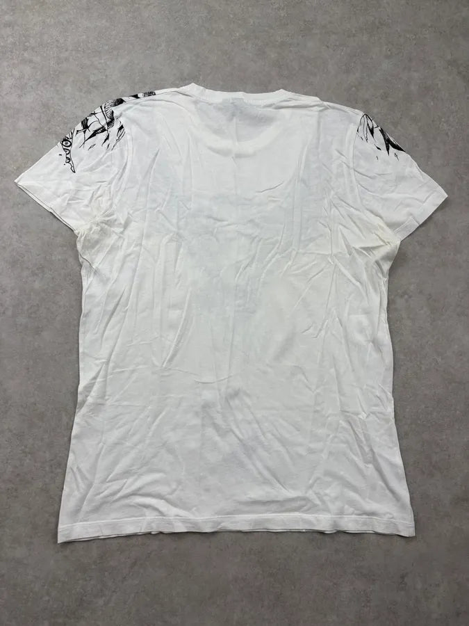SS2011 Alexander McQueen White Raven T-Shirt WtKPVTP 5