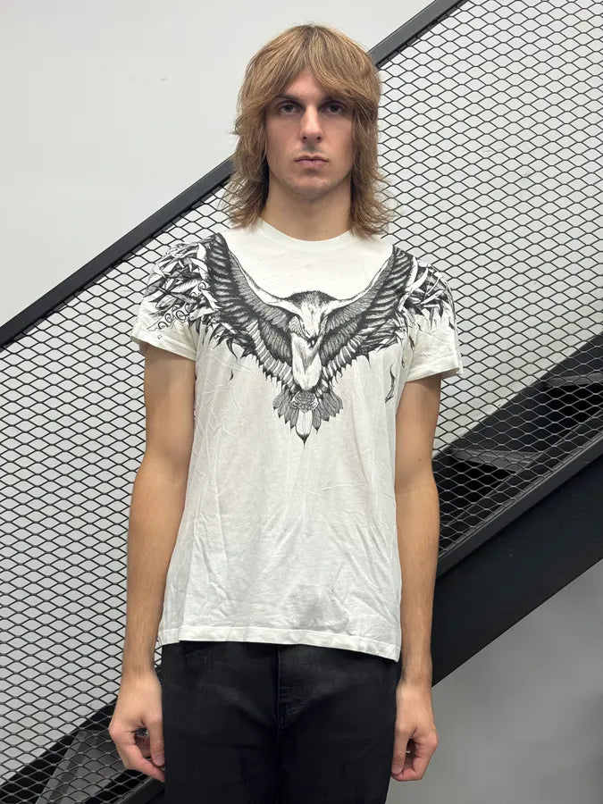 SS2011 Alexander McQueen White Raven T-Shirt WtKPVTP 1