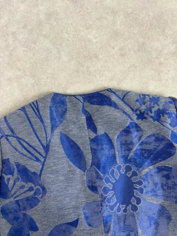SS2011 Armani Collezioni Grey & Blue Floral Blazer Jacket eAfHAlR 5