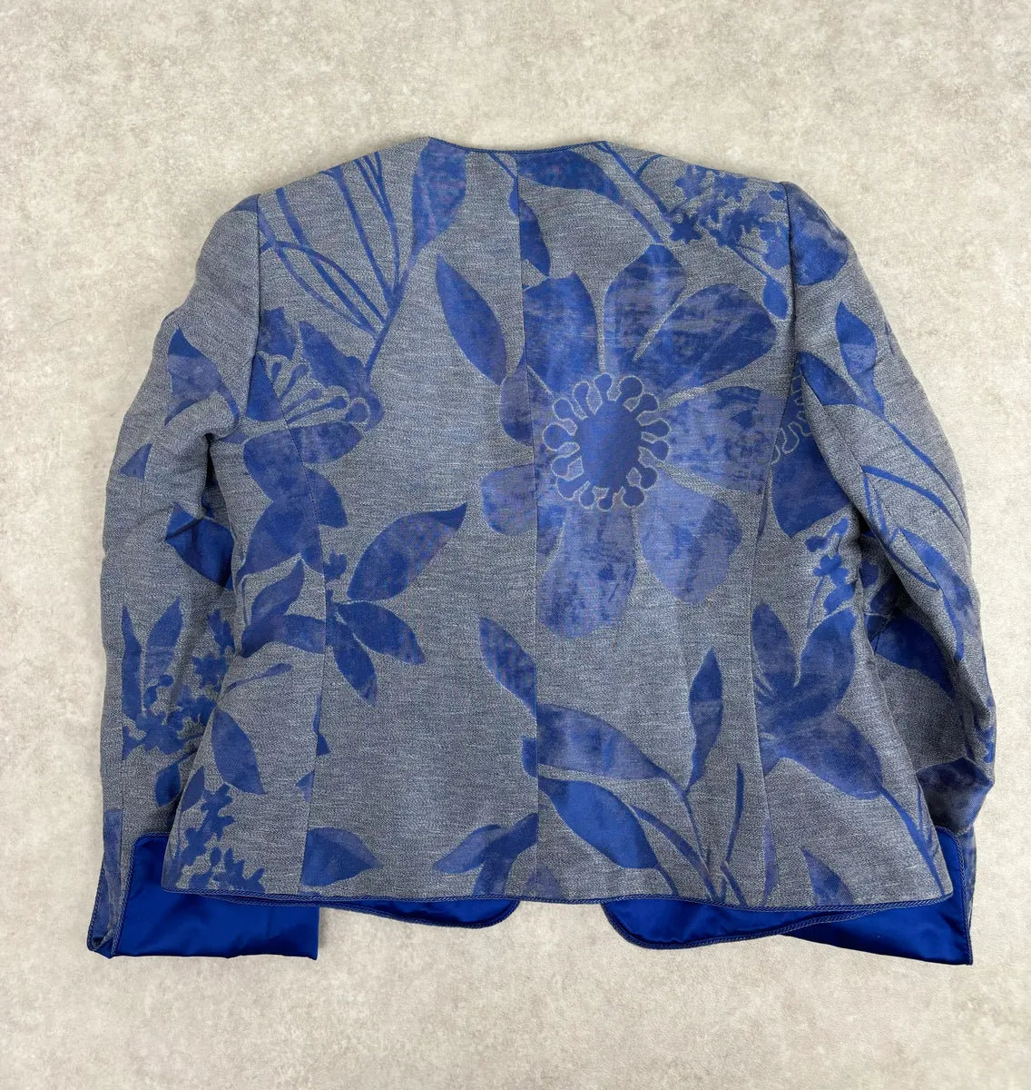 SS2011 Armani Collezioni Grey & Blue Floral Blazer Jacket eAfHAlR 4