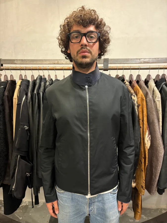 SS2011 Balenciaga Black & Blue Reversible Leather Collar Minimalist Jacket (M/L) WoaMuvr 2