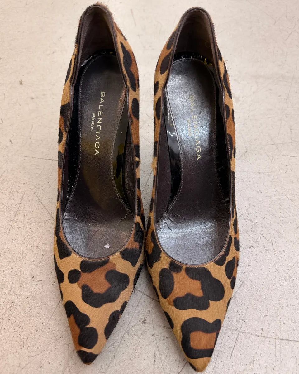 SS2011 Balenciaga Leopard Pony Hair Pointed Heels bWSaDjJ 2