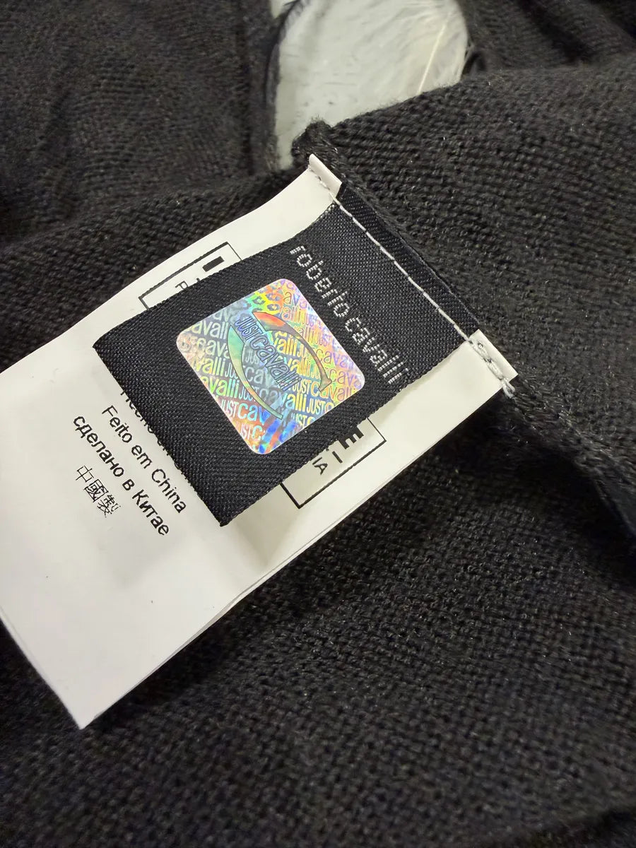 SS2011 Cavalli Black Faux Feather Tank Top cltedZT 5