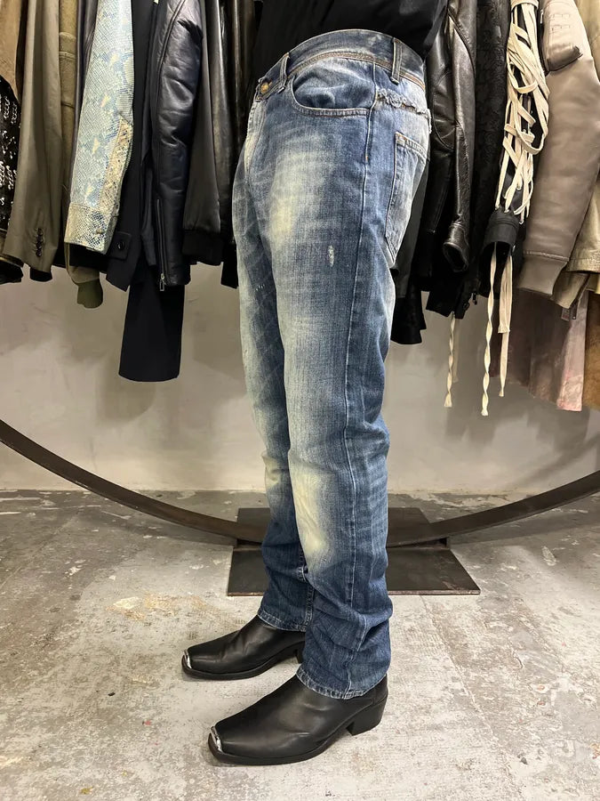 SS2011 Cavalli Blue Faded Denim Jeans SjlAGhB 2