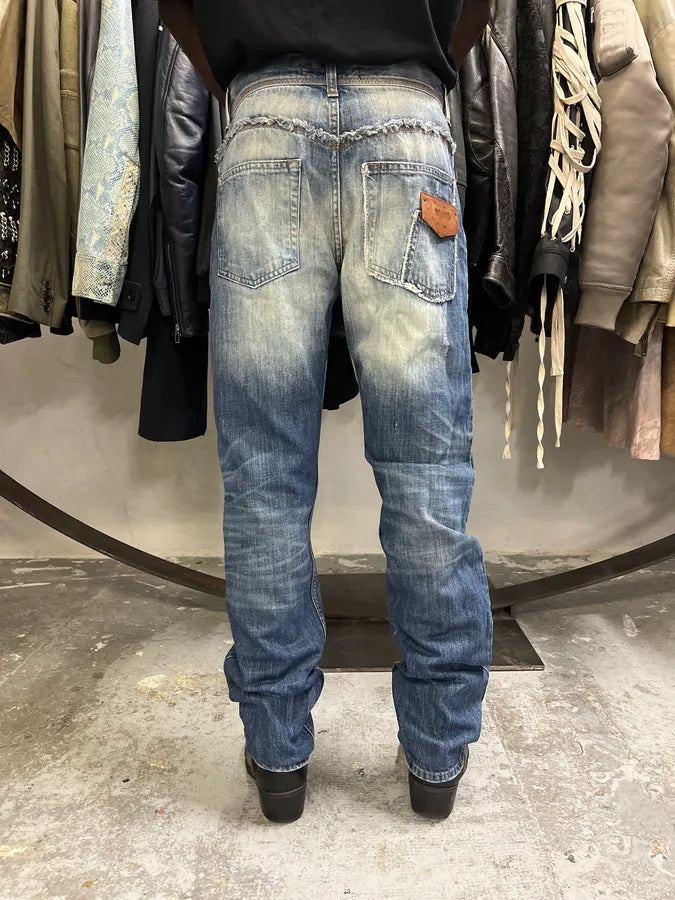 SS2011 Cavalli Blue Faded Denim Jeans SjlAGhB 3