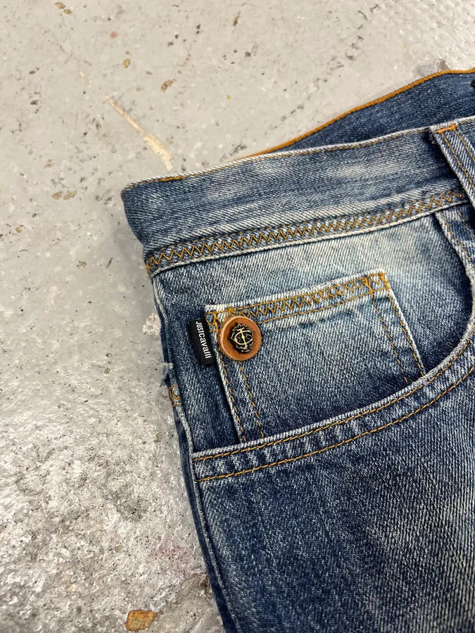 SS2011 Cavalli Blue Faded Denim Jeans SjlAGhB 7