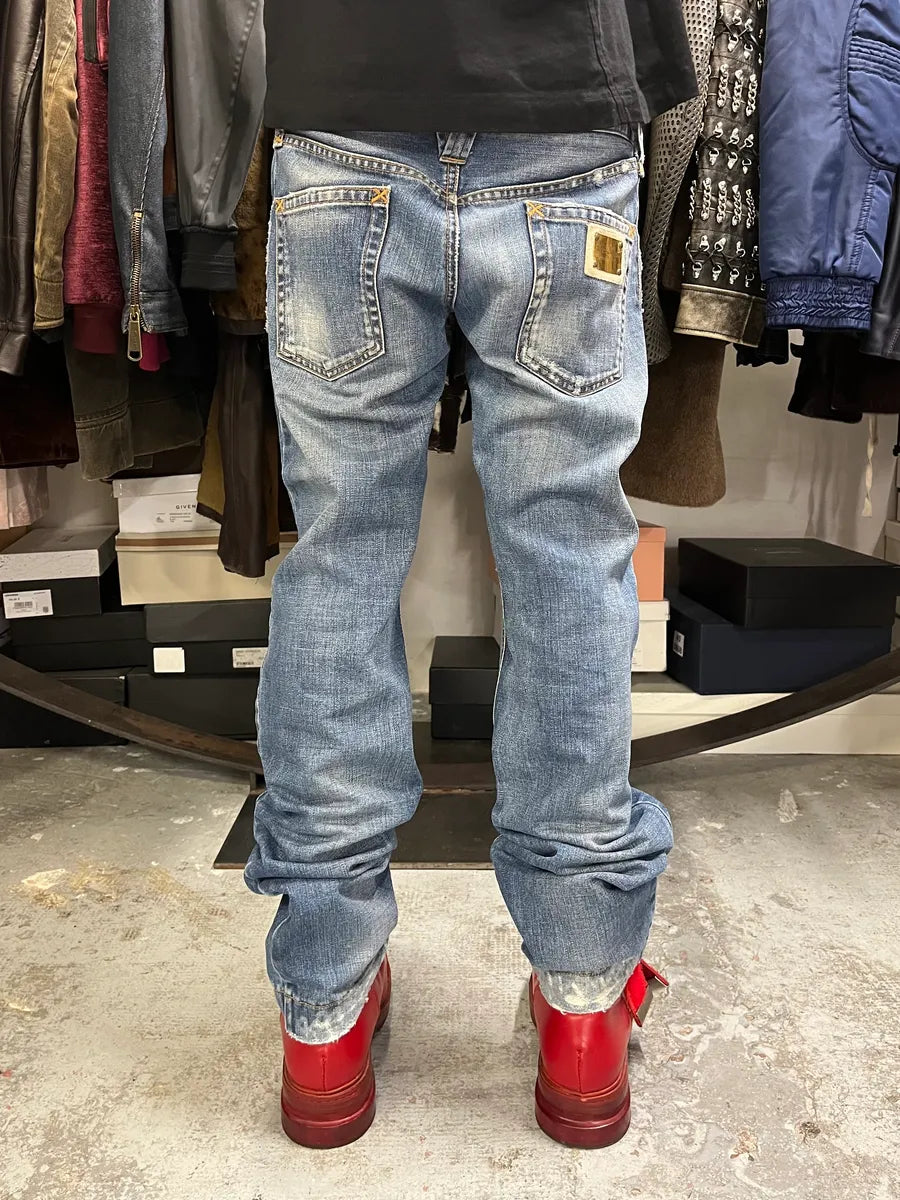 SS2011 Dolce & Gabbana Distressed Blue Denim Jeans zxHsknW 4