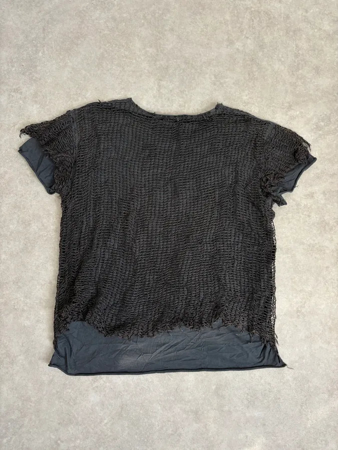 SS2011 Dolce & Gabbana Grey Net Obscure Avant-Garde T-Shirt wifSkwY 5