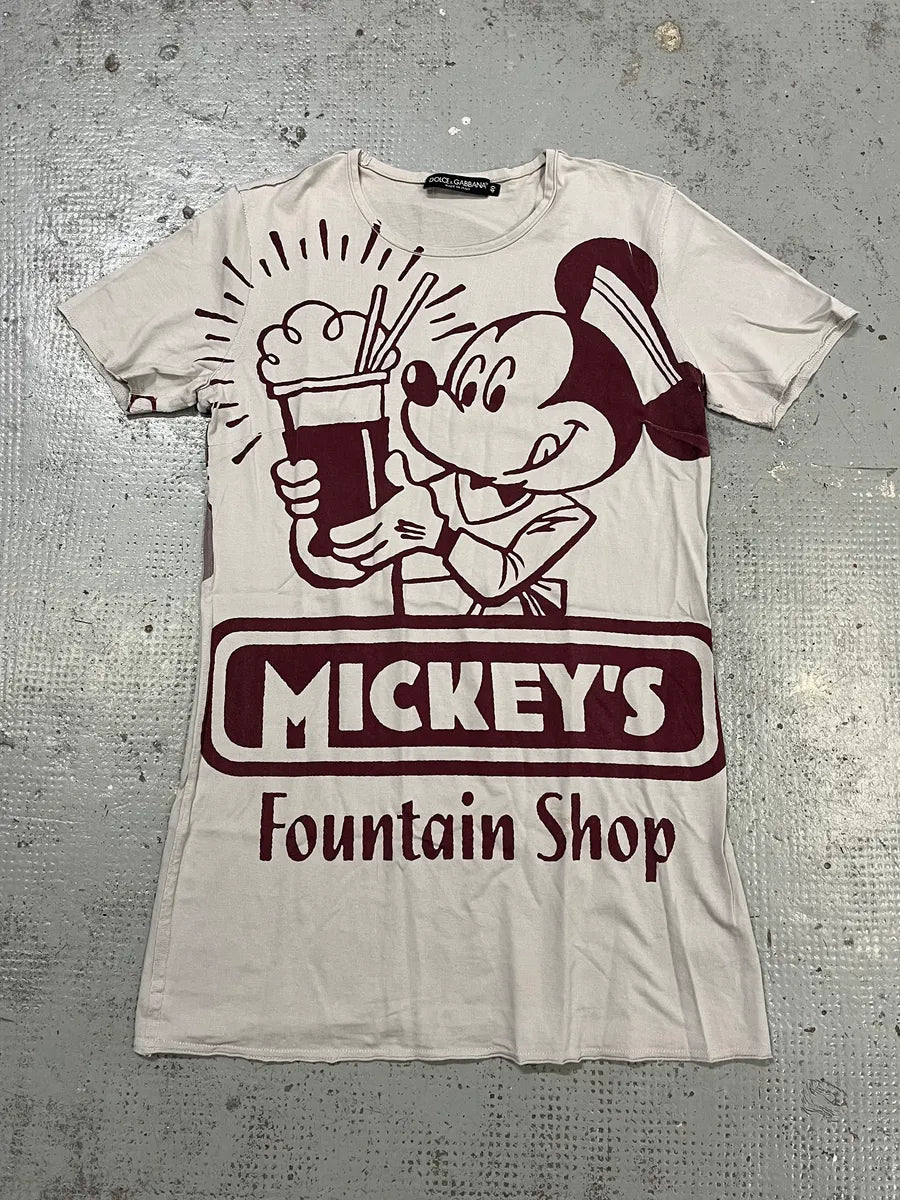 SS2011 Dolce & Gabbana Mickey & Minnie Grey T-Shirt TEypVXw 0