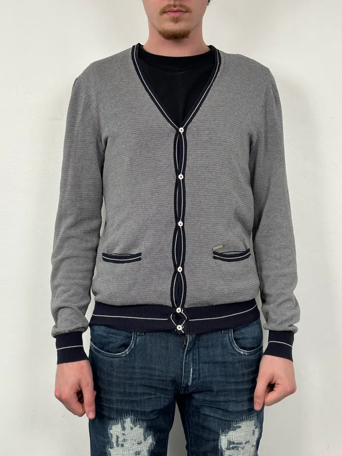SS2011 Dsquared2 Navy & White Wool Striped Cardigan mWyhqdY 1