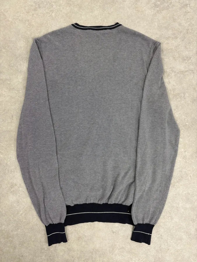 SS2011 Dsquared2 Navy & White Wool Striped Cardigan mWyhqdY 5