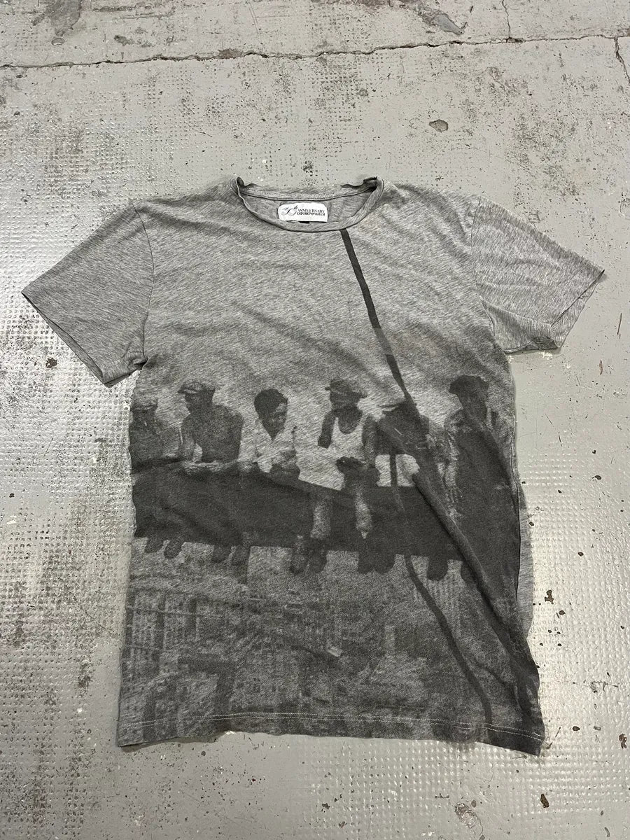SS2011 Emporio Armani 30th Anniversary NY Workers Grey T-Shirt BHACrXE 0