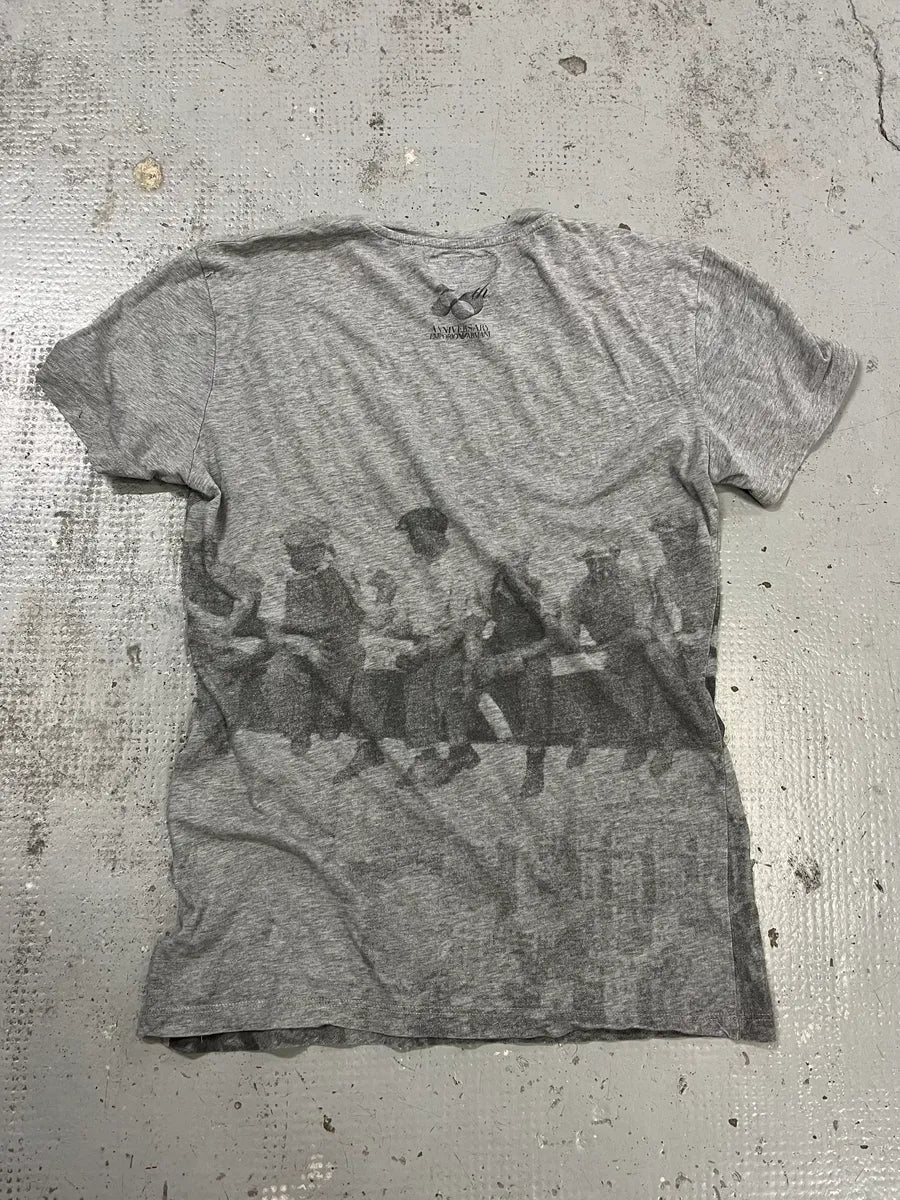 SS2011 Emporio Armani 30th Anniversary NY Workers Grey T-Shirt BHACrXE 3