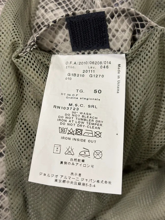 SS2011 Emporio Armani Beige Python Effect Multi Zip Jacket ekWkcRe 13
