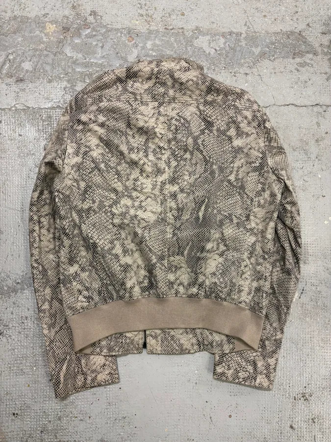 SS2011 Emporio Armani Beige Python Effect Multi Zip Jacket ekWkcRe 6