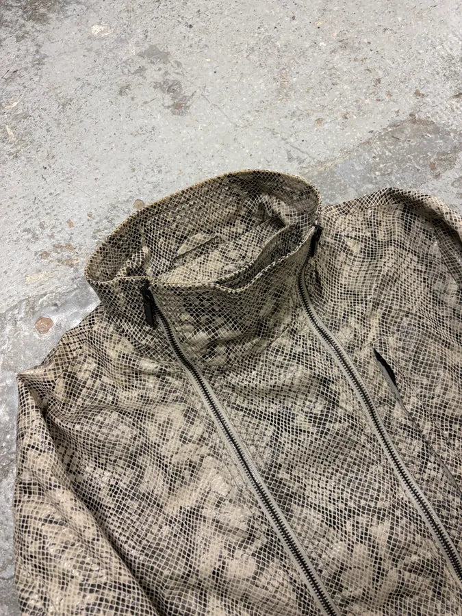 SS2011 Emporio Armani Beige Python Effect Multi Zip Jacket ekWkcRe 5