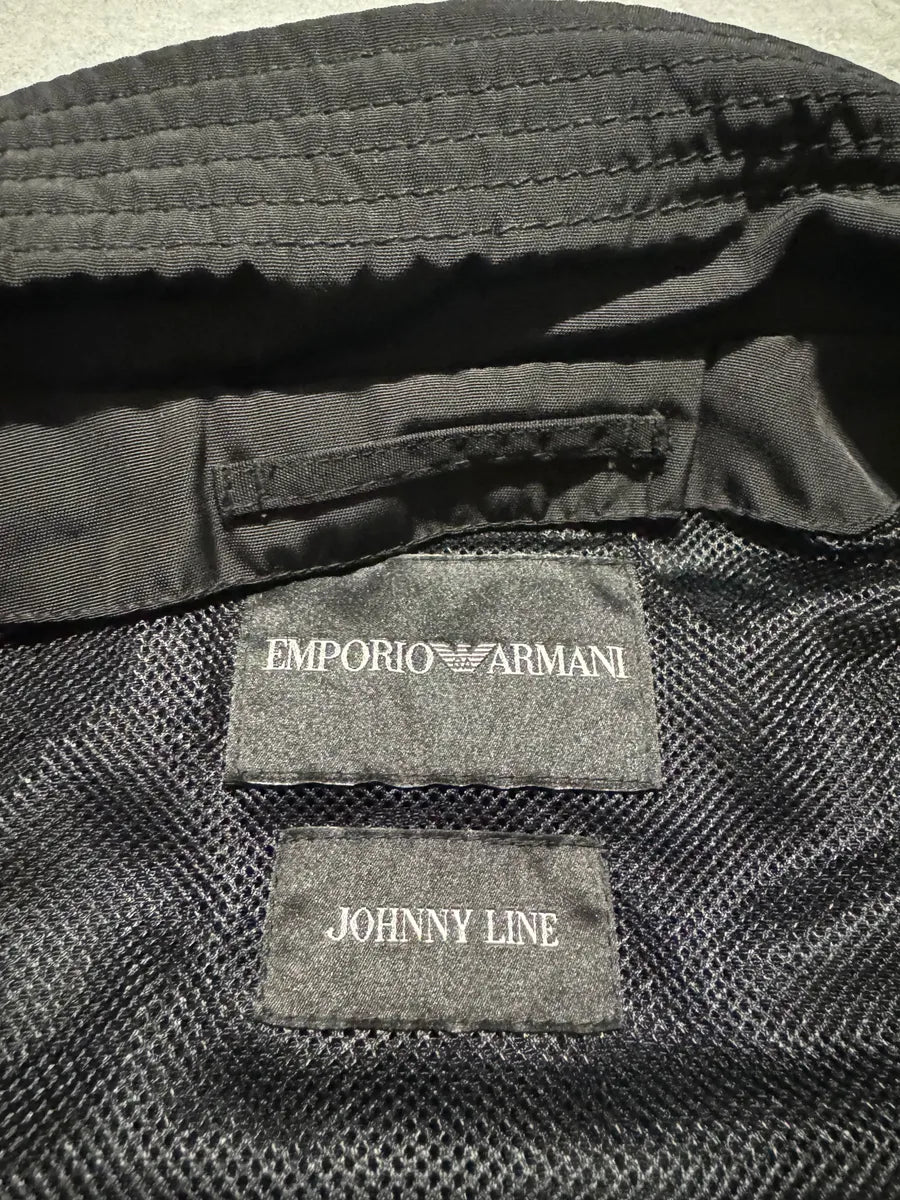 SS2011 Emporio Armani Black 2 Zips Minimalist Jacket qKzrBax 3