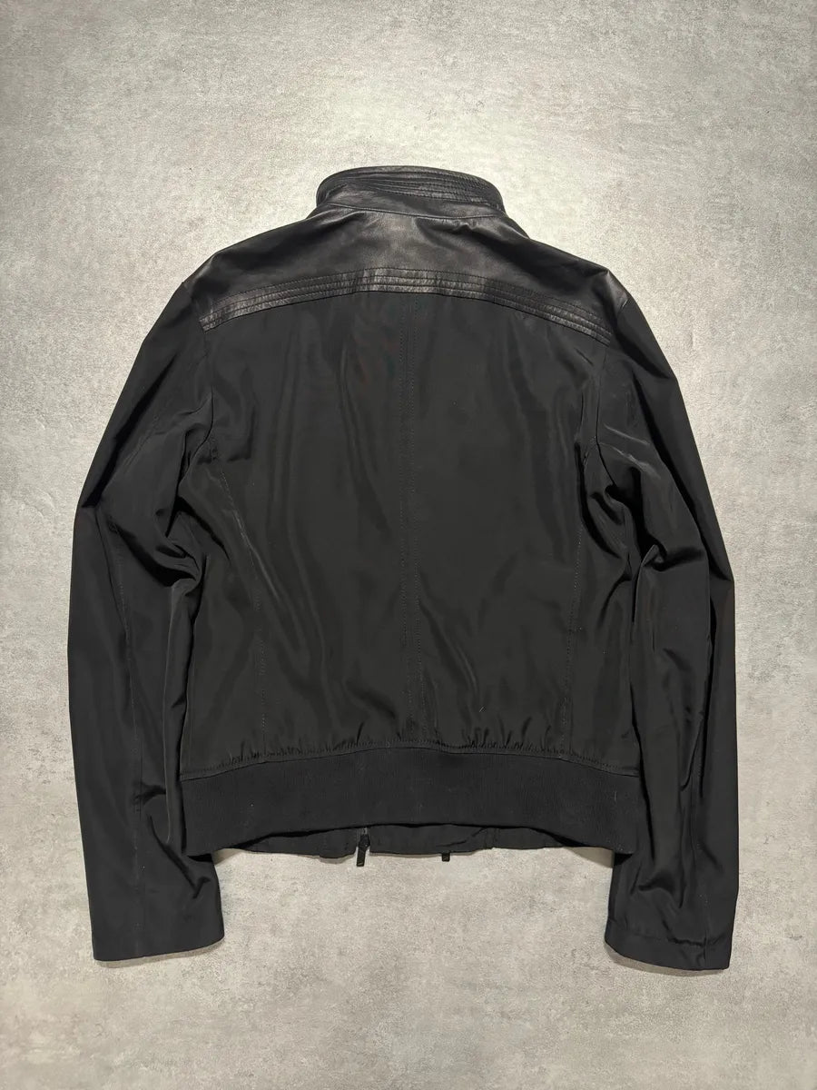 SS2011 Emporio Armani Black 2 Zips Minimalist Jacket qKzrBax 5