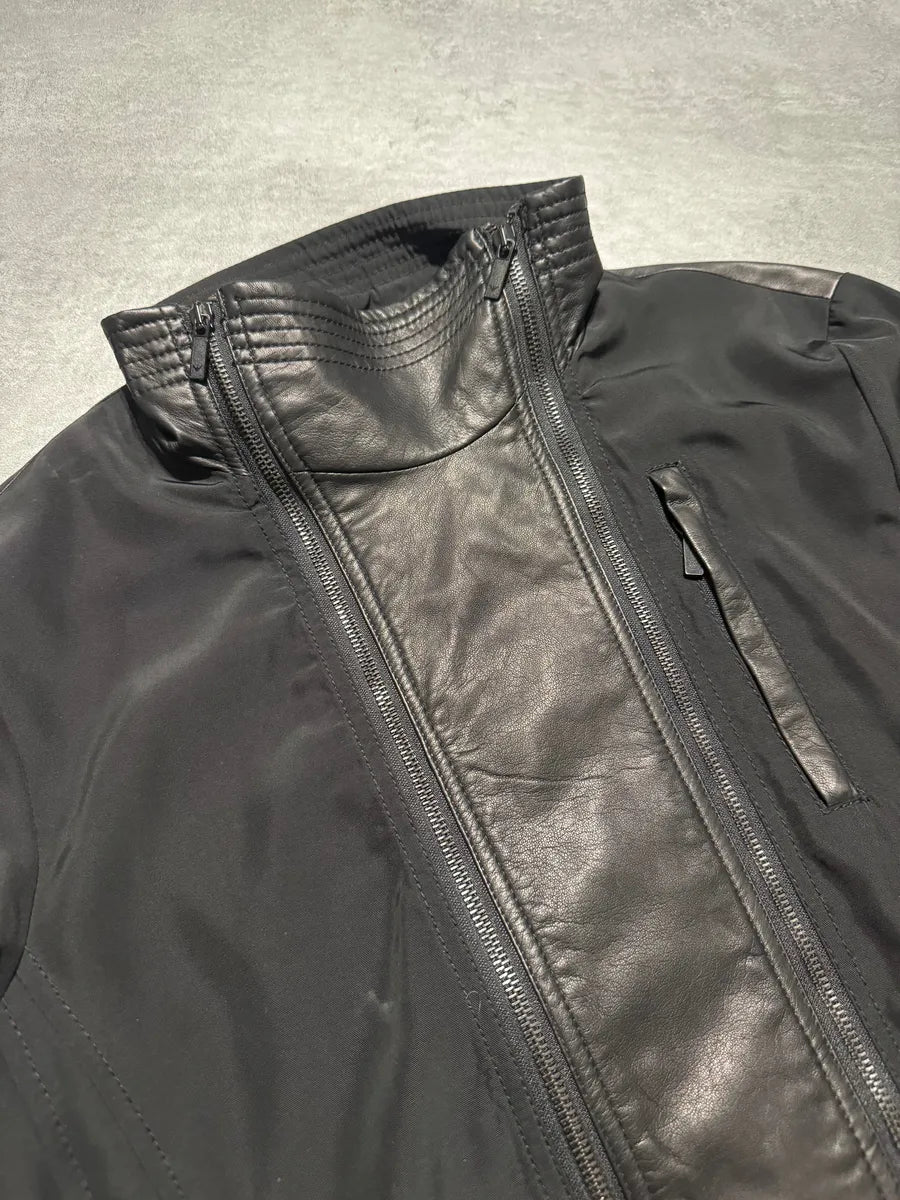 SS2011 Emporio Armani Black 2 Zips Minimalist Jacket qKzrBax 8