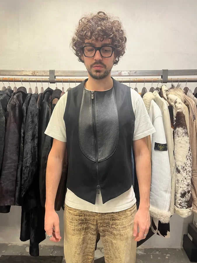 SS2011 Emporio Armani Hybrid Leather Vest (M) 4