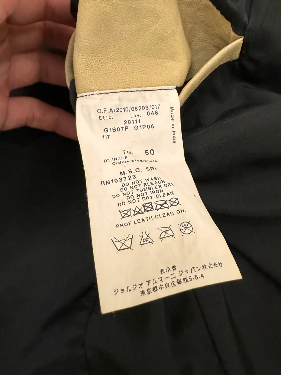 SS2011 Emporio Armani Jedi Biker Leather Jacket FyFLNLz 10